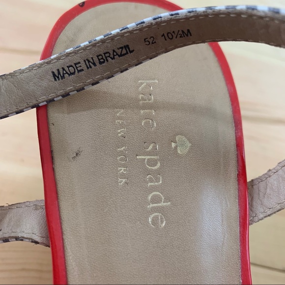 Kate spade stripped cork platform sandals 10.5 - Picture 15 of 16